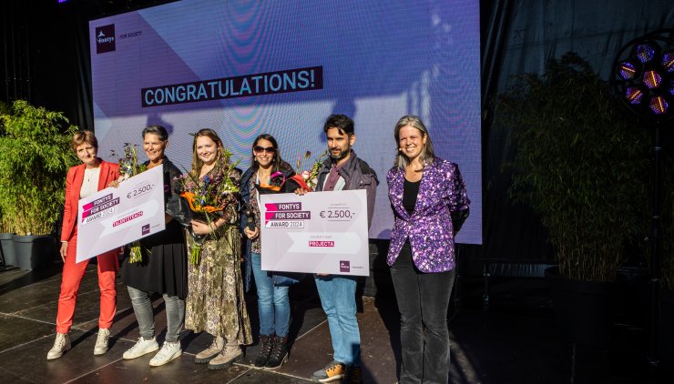 Winnaars Fontys for Society Awards, Talent2Teach (l) en ProjectA (r)